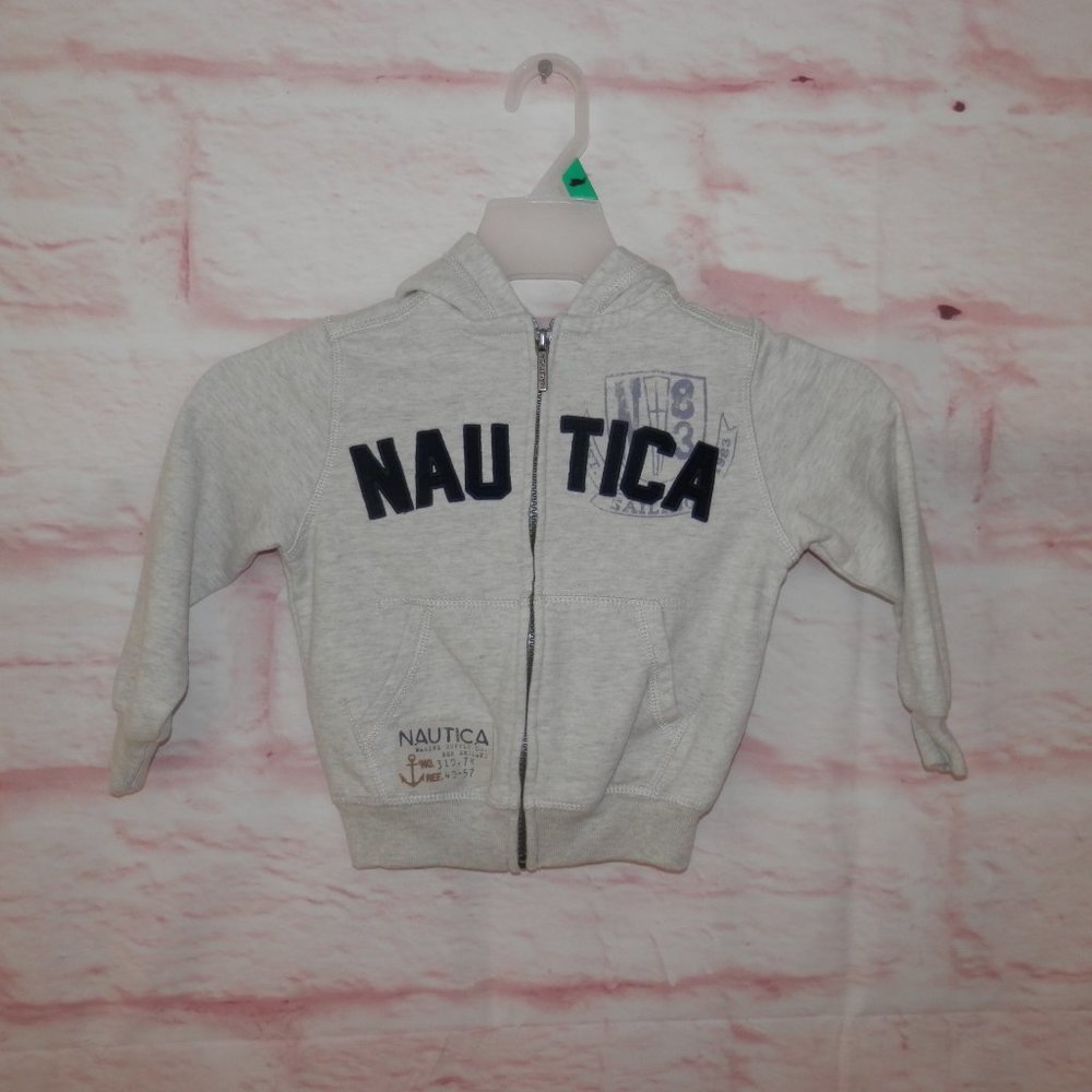 NAUTICA  Kids Size 3T Full Zip Up Long Sleeve Hooded Jacket Sweatshirt Coat 3611